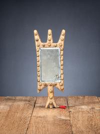 Apsáalooke [Crow] Tacked Wood Mirror Board