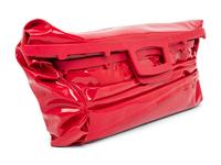 MAISON MARGIELA, RED VINYL CLUTCH — WITH DUST BAG