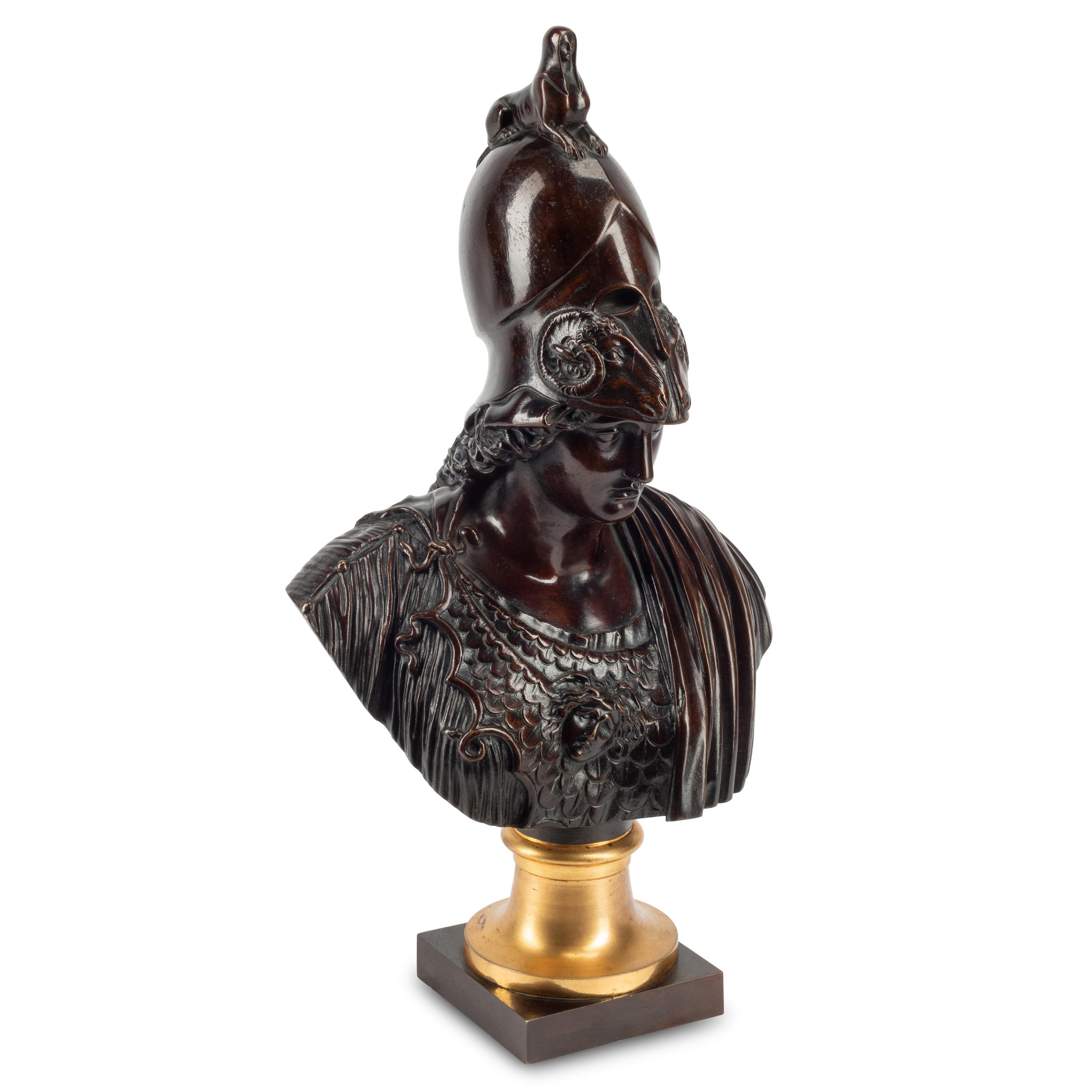 A Patinated Metal Head of the Athena Giustiniani