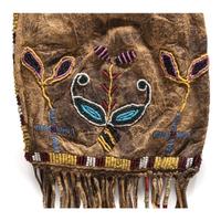 Early Santee Sioux Beaded Hide Tobacco Bag