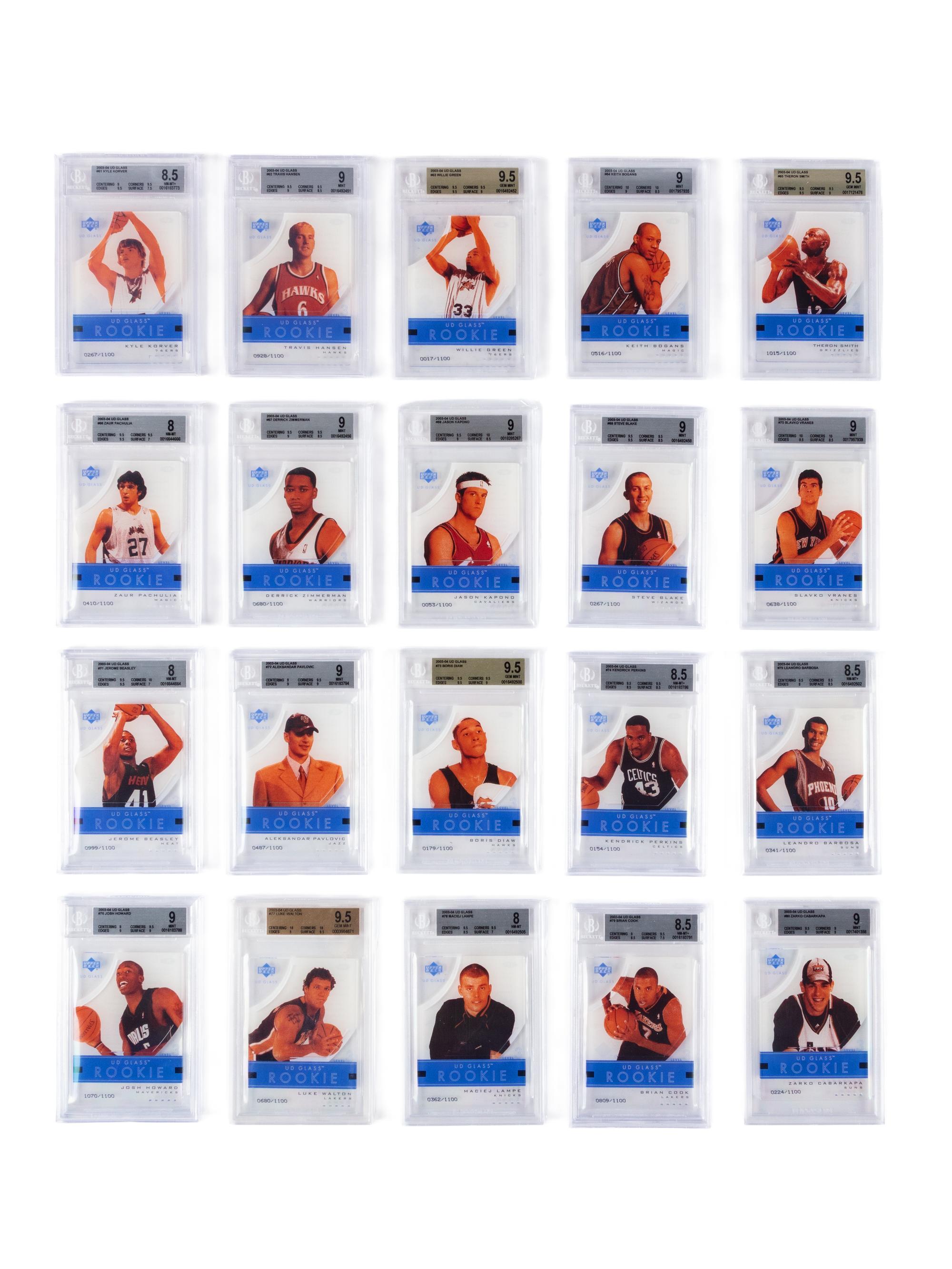 A Complete Set of 2003-04 Upper Deck BGS Graded Plexiglass Parallel Basketball Cards (60/60) With Glass Rookies (38/40) Including LeBron James Numbered Rookie Card