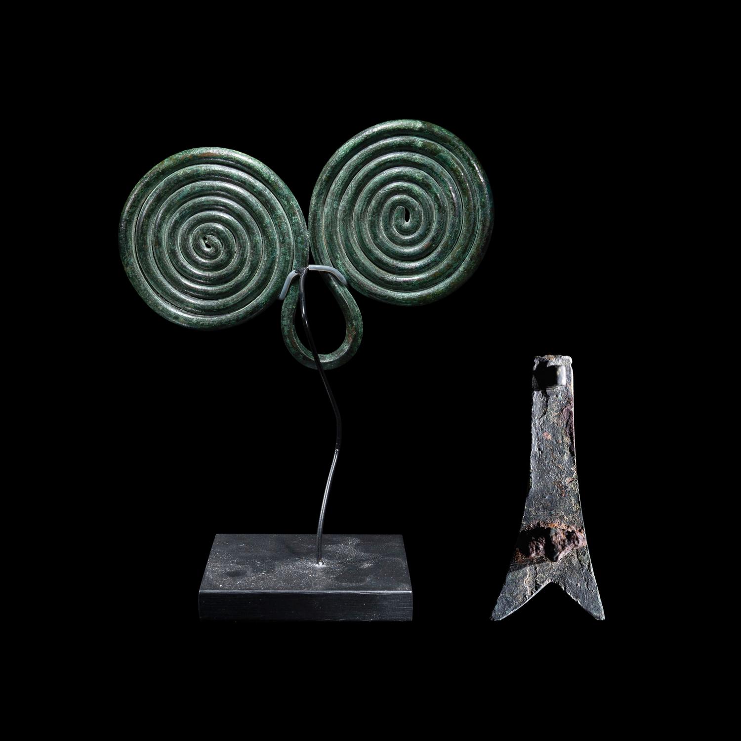 Two European Bronze Fibulae