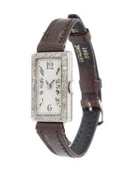 A Platinum and Diamond Wristwatch,