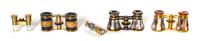 A Collection of Three Opera Glasses, Width of widest 3 7/8 inches.