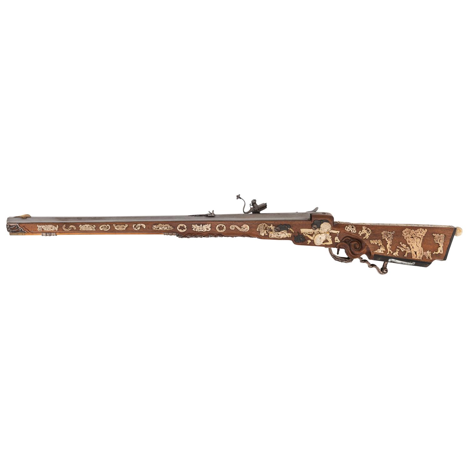 Contemporary Wheellock Rifle by John B. Derrick (American, b.1936)