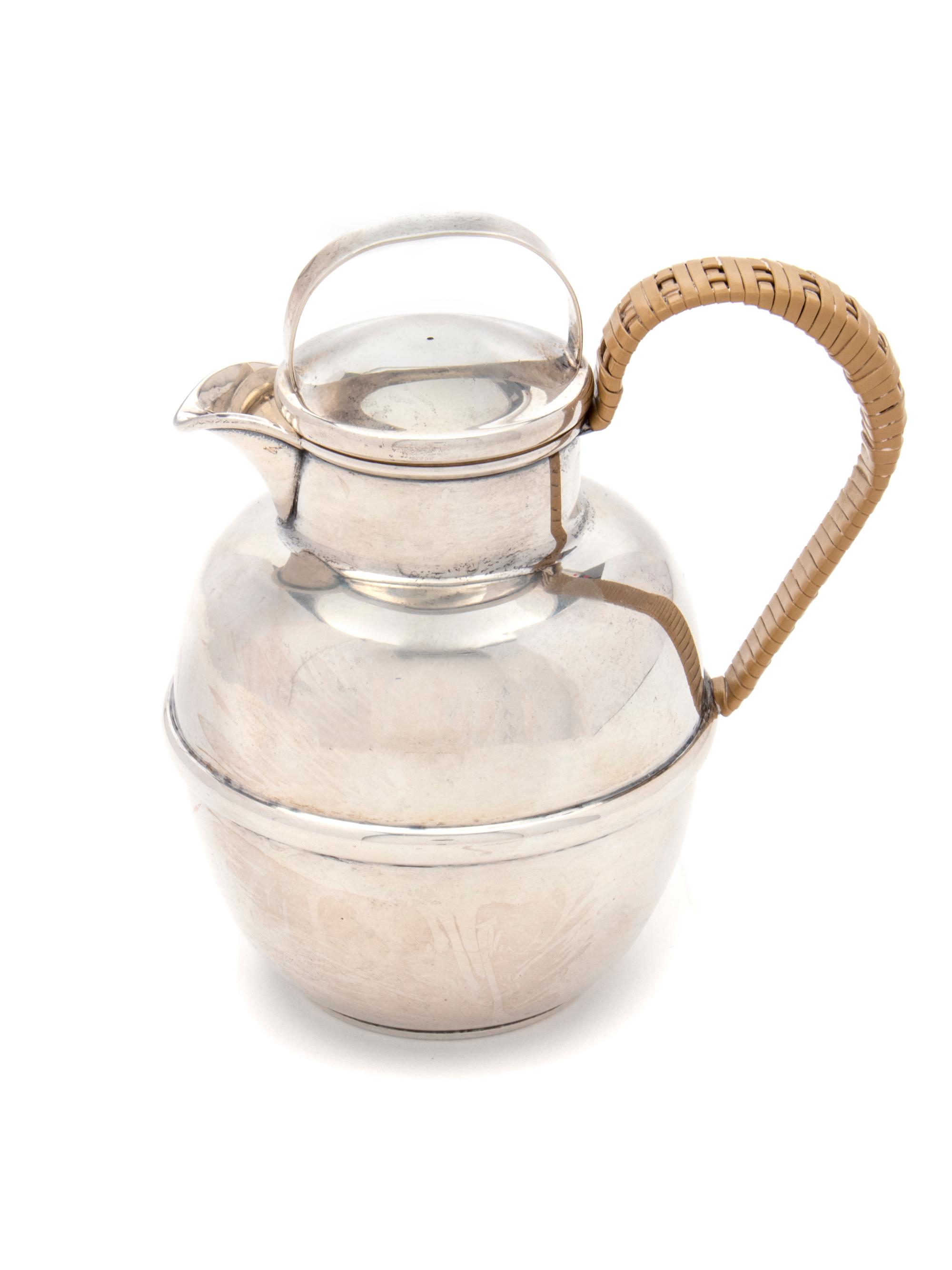 An American Art Deco Silver Tea Pitcher — Baldwin & Miller, Newark, NJ, 20th Century