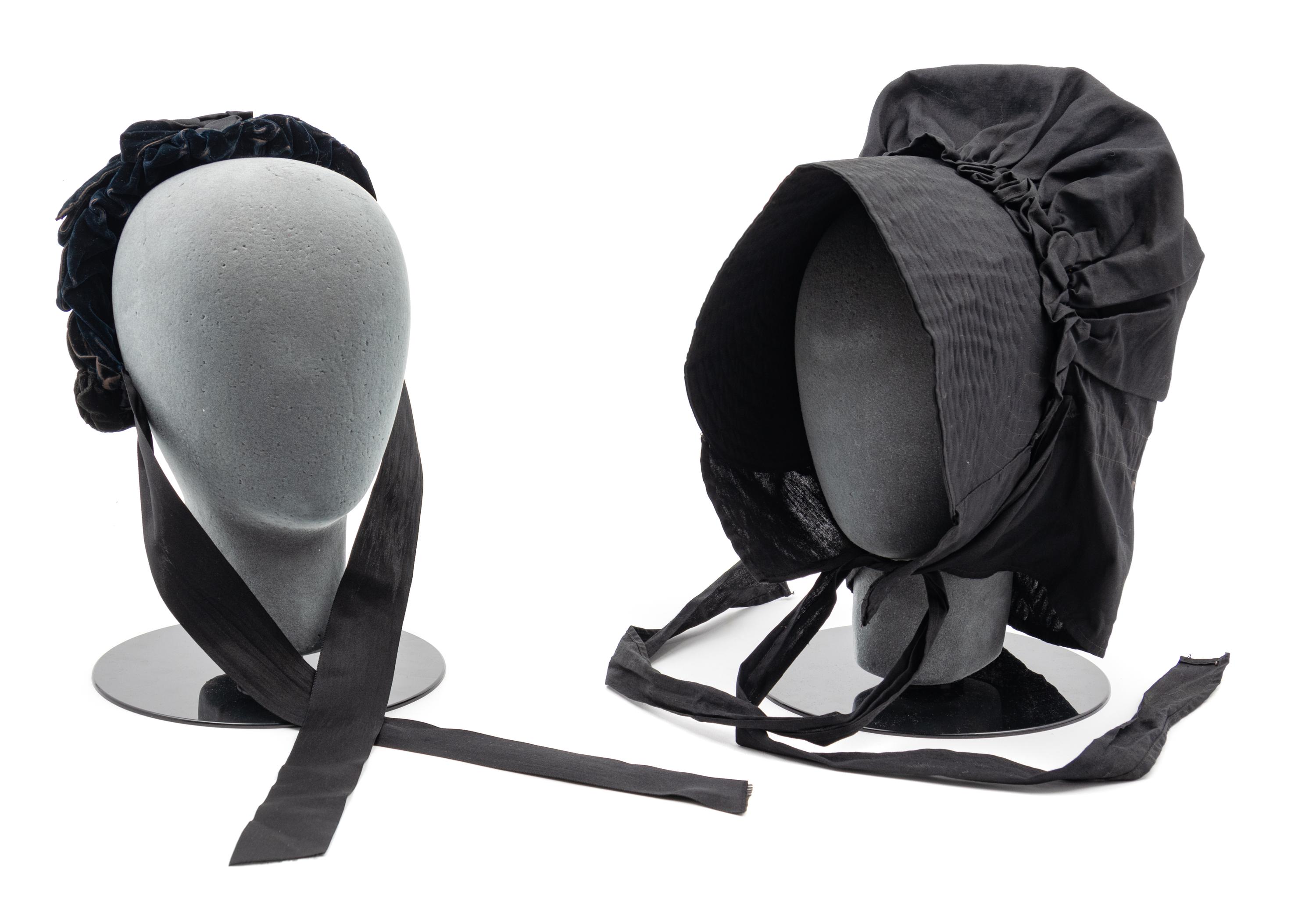 Collection of Six 19th Century Hats & Bonnets, 1850-90
