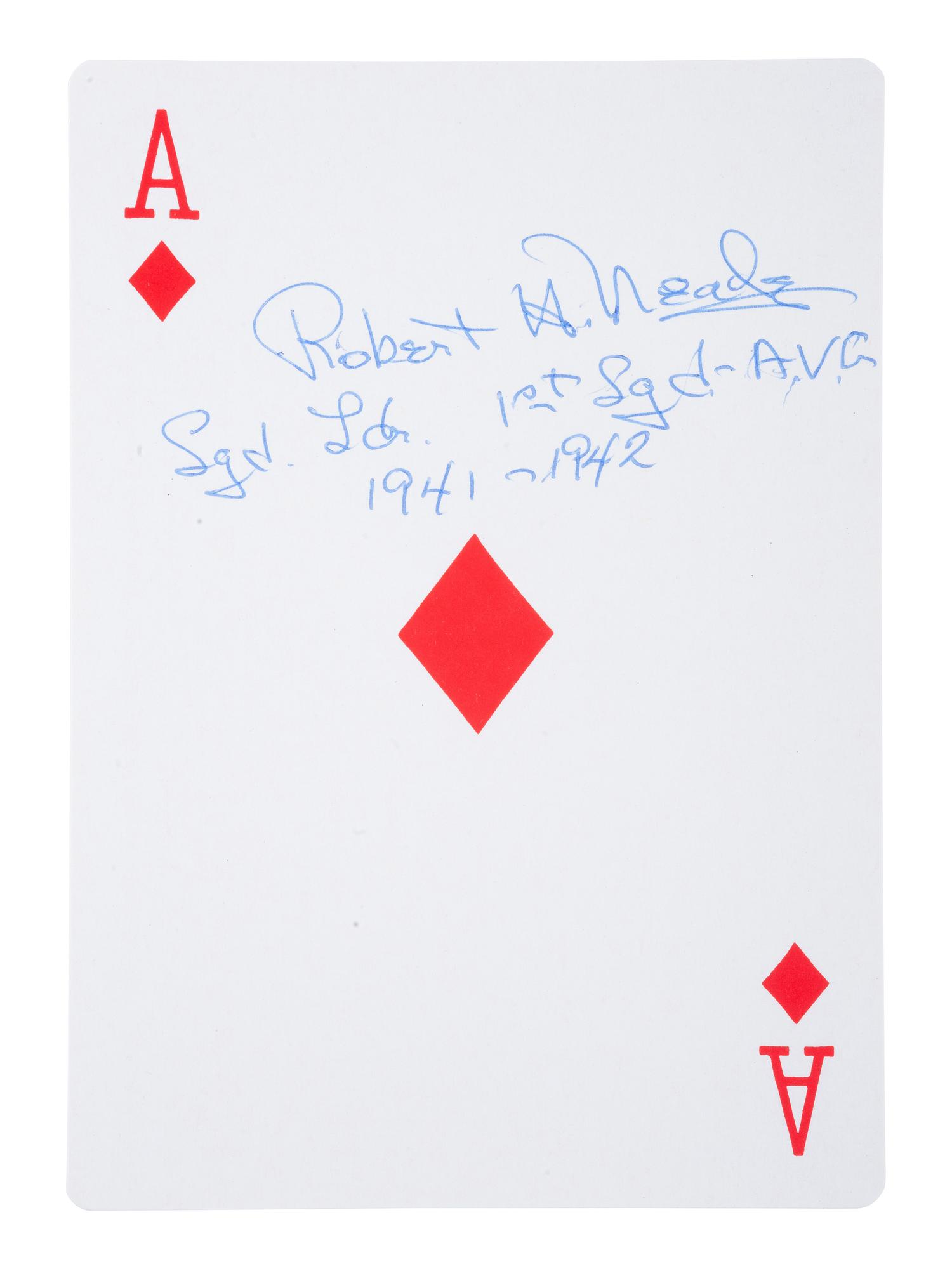 [WWII]. Signatures of pilots of the First American Volunteer Group, the "Flying Tigers."