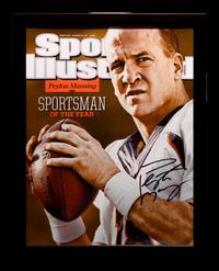 A Group of Peyton Manning Signed Denver Broncos Photo Displays,