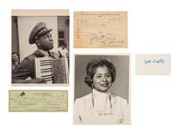 [AUTOGRAPHS]. Autographs of pioneering 20th-century African American figures, including ANDERSON, POWELL, CHISHOLM, KING, and more.