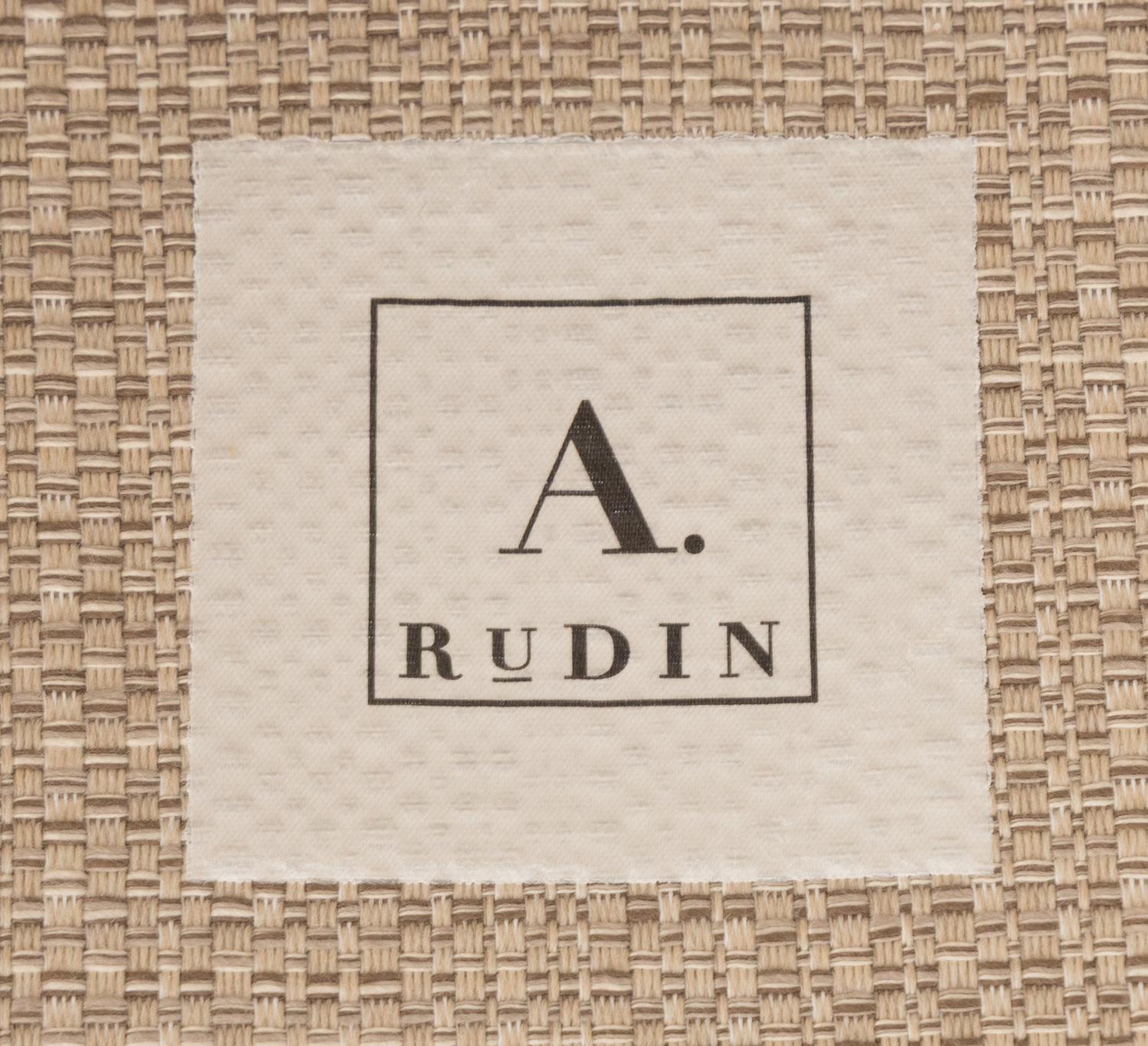 A Pair of A. Rudin Armchairs and Ottomans