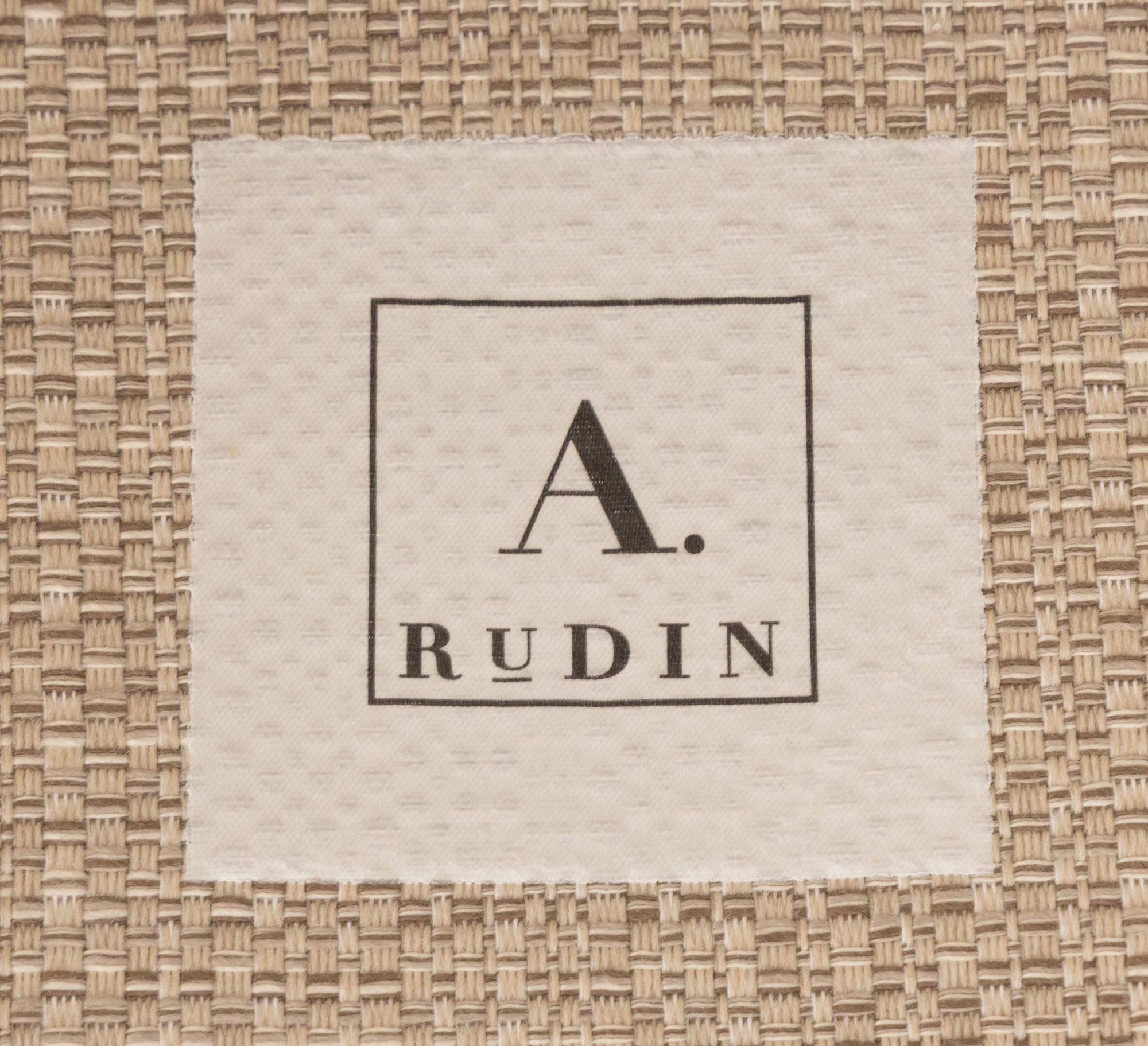 A Pair of A. Rudin Armchairs and Ottomans