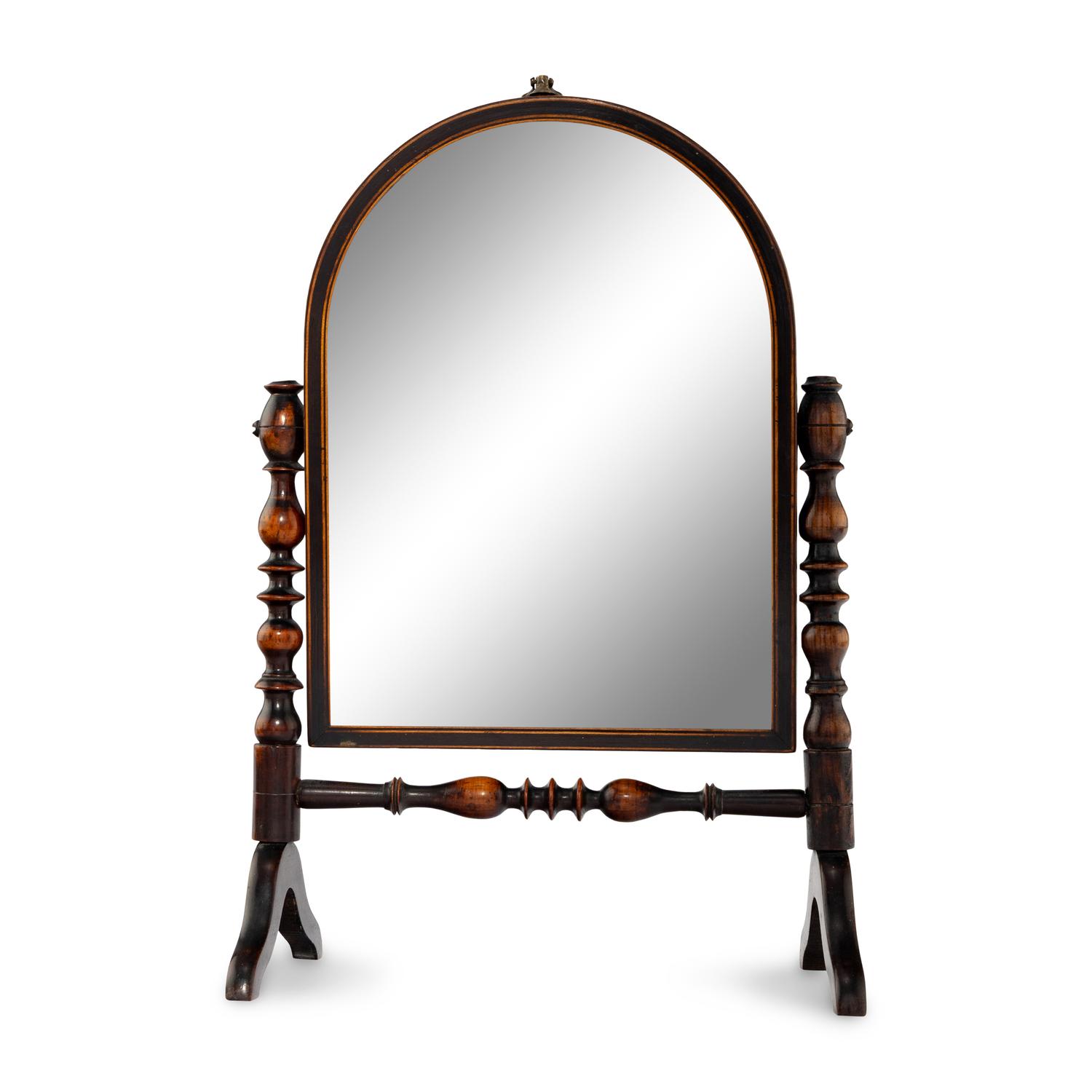 An English Fruitwood Shaving Mirror