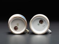 Two Automobile Related Porcelain Shaving Mugs
