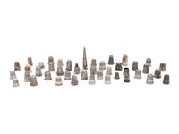 A Collection of Silver, Silver-Plate and Brass Thimbles