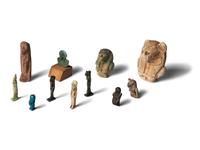 Eleven Egyptian Faience and Terracotta Sekhmet Amulets and Figures