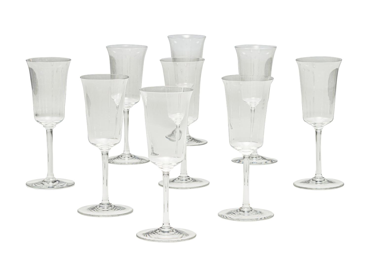 Nine Baccarat Brantome Wine Stems