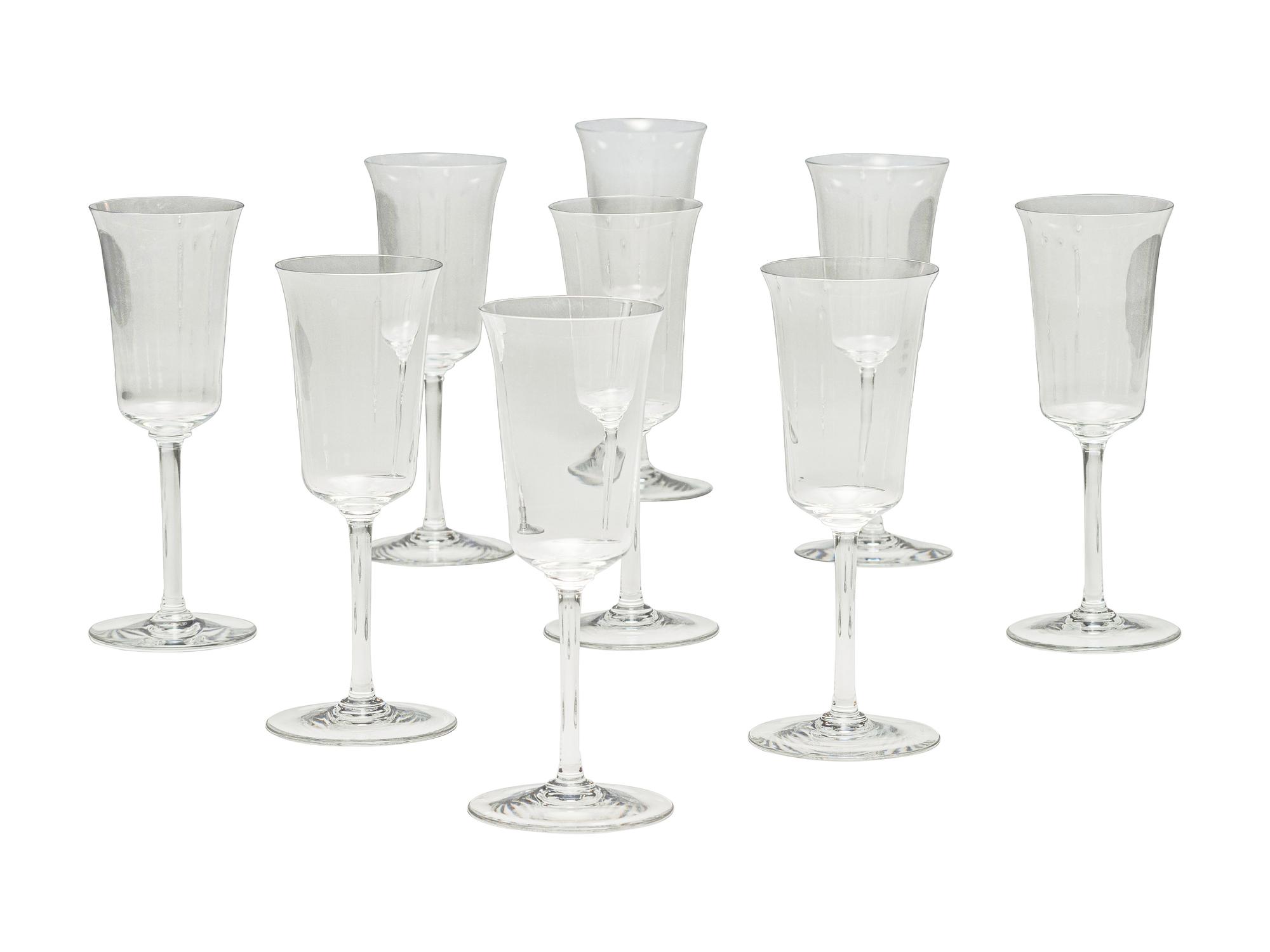 Nine Baccarat Brantome Wine Stems