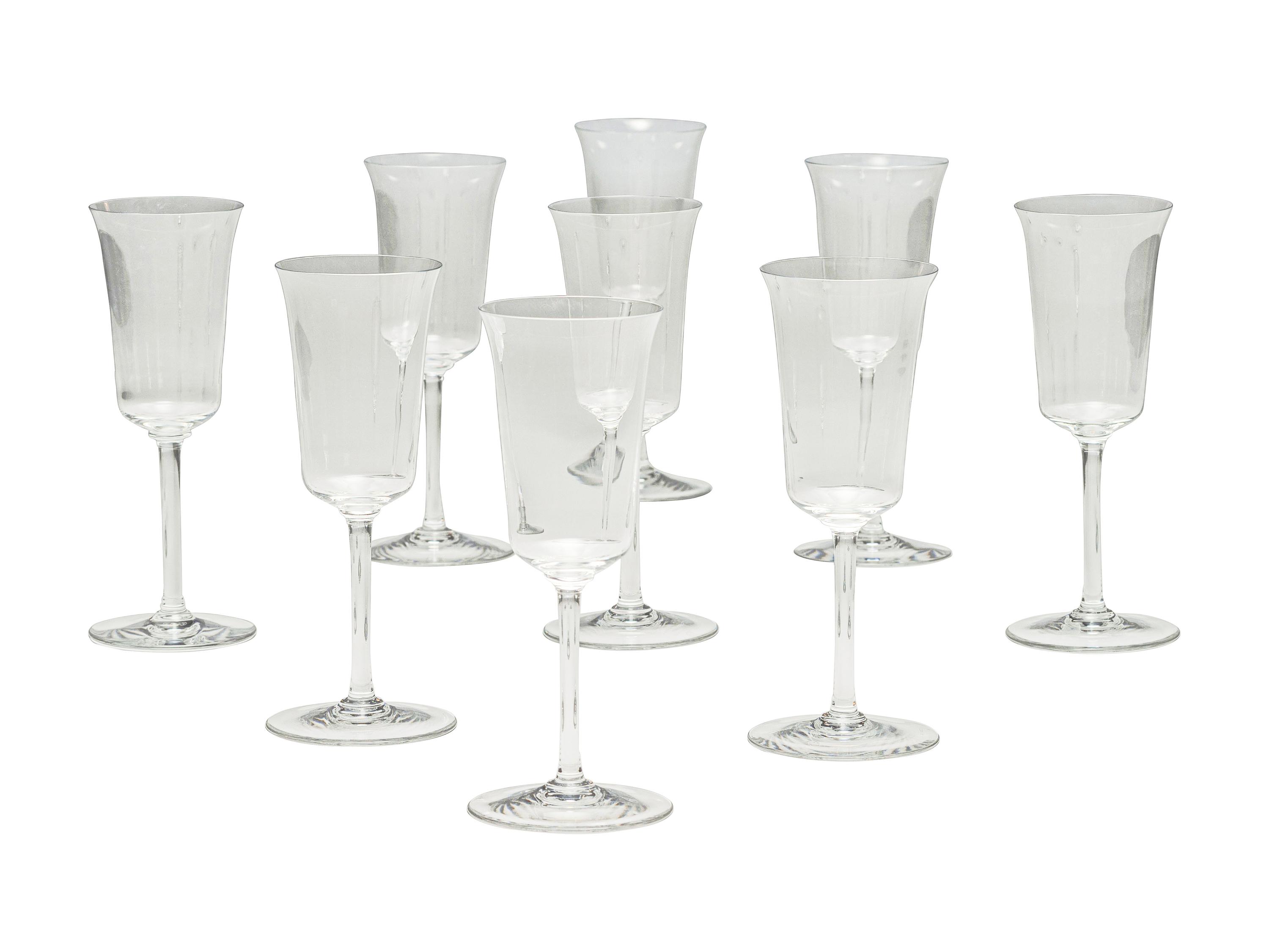 Nine Baccarat Brantome Wine Stems