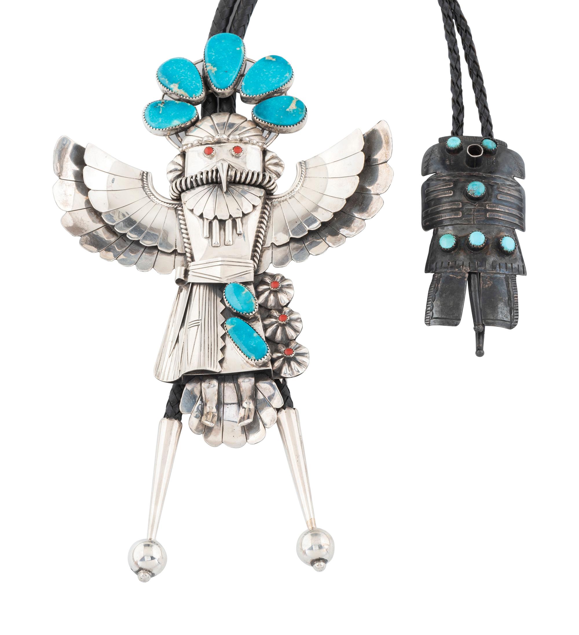 Navajo Silver Katsina Bolo Ties