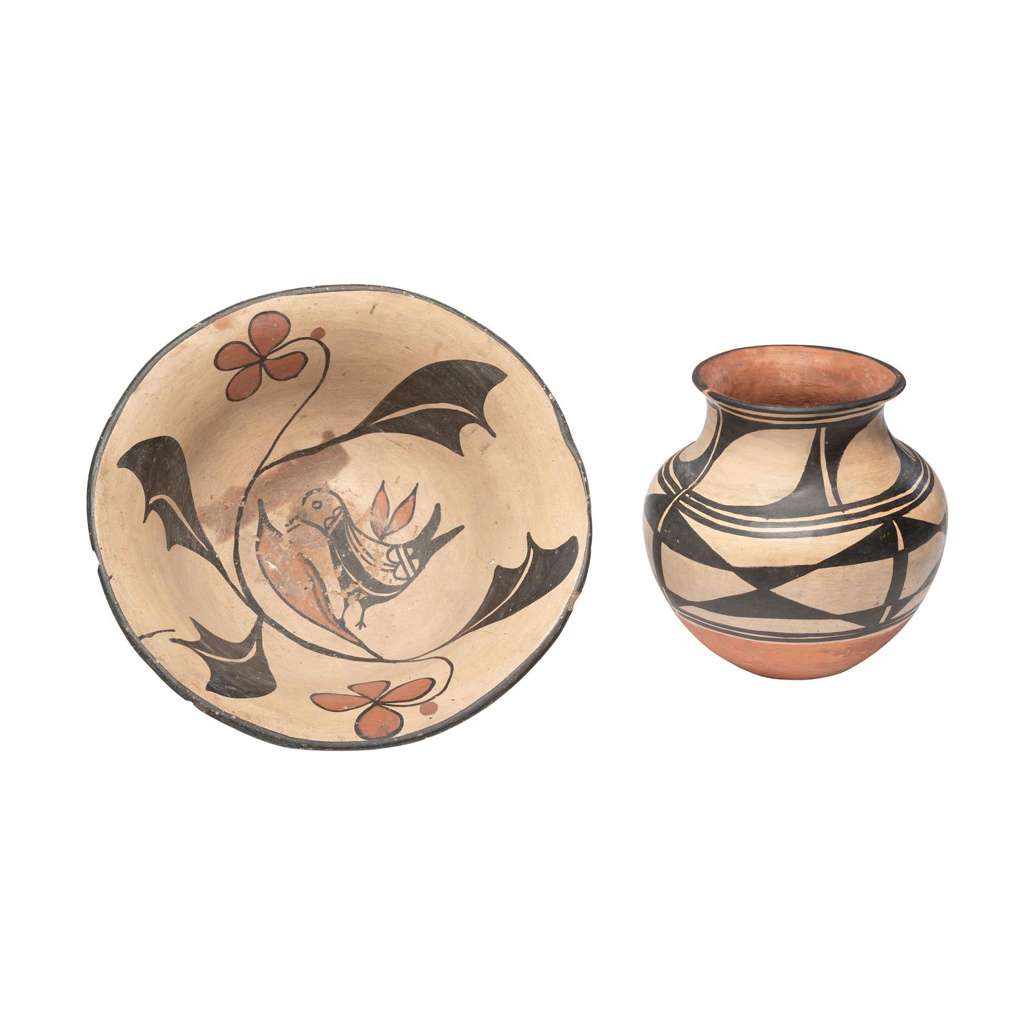 Kewa Pottery Bowl and Vase