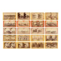 [Chicago Fire]. A collection of 96 stereoviews taken before and after the Great Chicago Fire of 1871, many by Copelin and Melander.