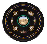 An Italian Micromosaic Table Height 29 1/2 x diameter of top 27 1/2 inches. — 19TH CENTURY