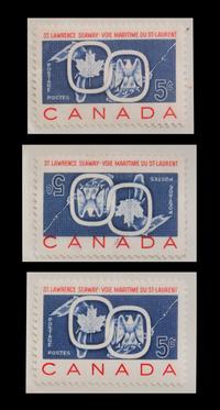 A Canada 1959 5-Cent St. Lawrence Seaway Center Invert — 387a