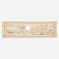 [Americana] [Declaration of Independence] Bartlett, Josiah Partially-Printed Document, signed