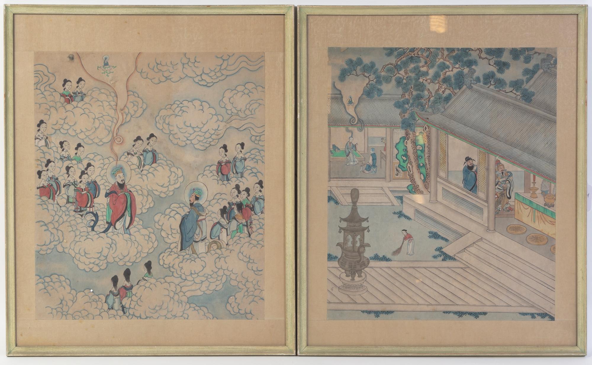 A Set of Seven Chinese Prints Height 14 1/2 x width 12 1/8 inches.