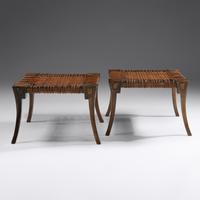 Pair of Klismos Stools, 1961 United Kingdom / Greece