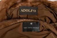 Adolfo Demi Buff Mink Stroller Coat with Cape Collar, 1990s