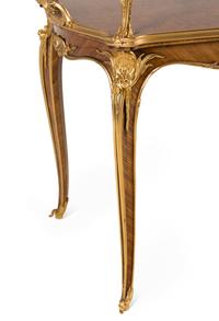 A Louis XV Style Gilt Bronze Mounted Parquetry Table à Thé