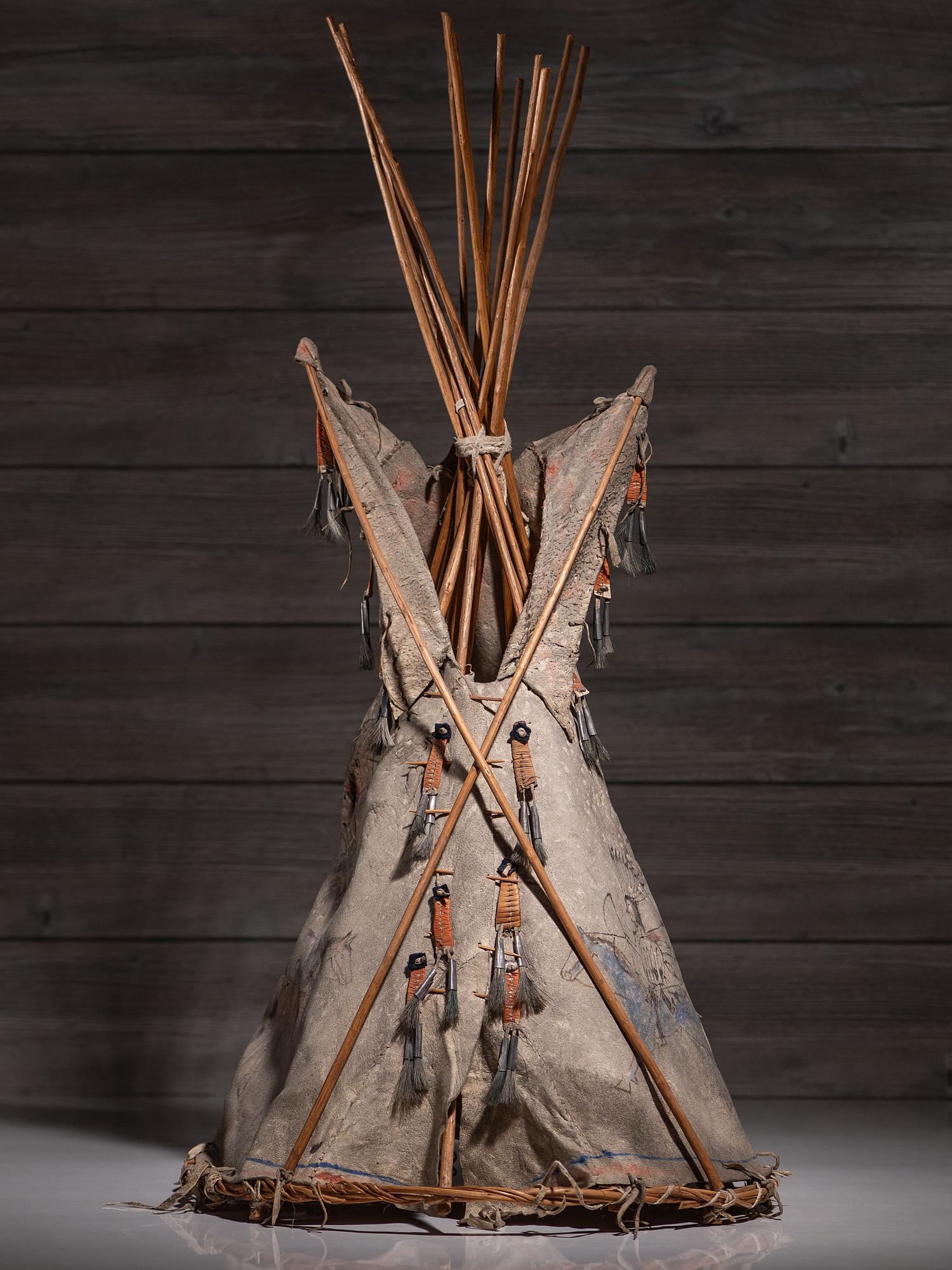 Sioux Painted Hide Model Tipi