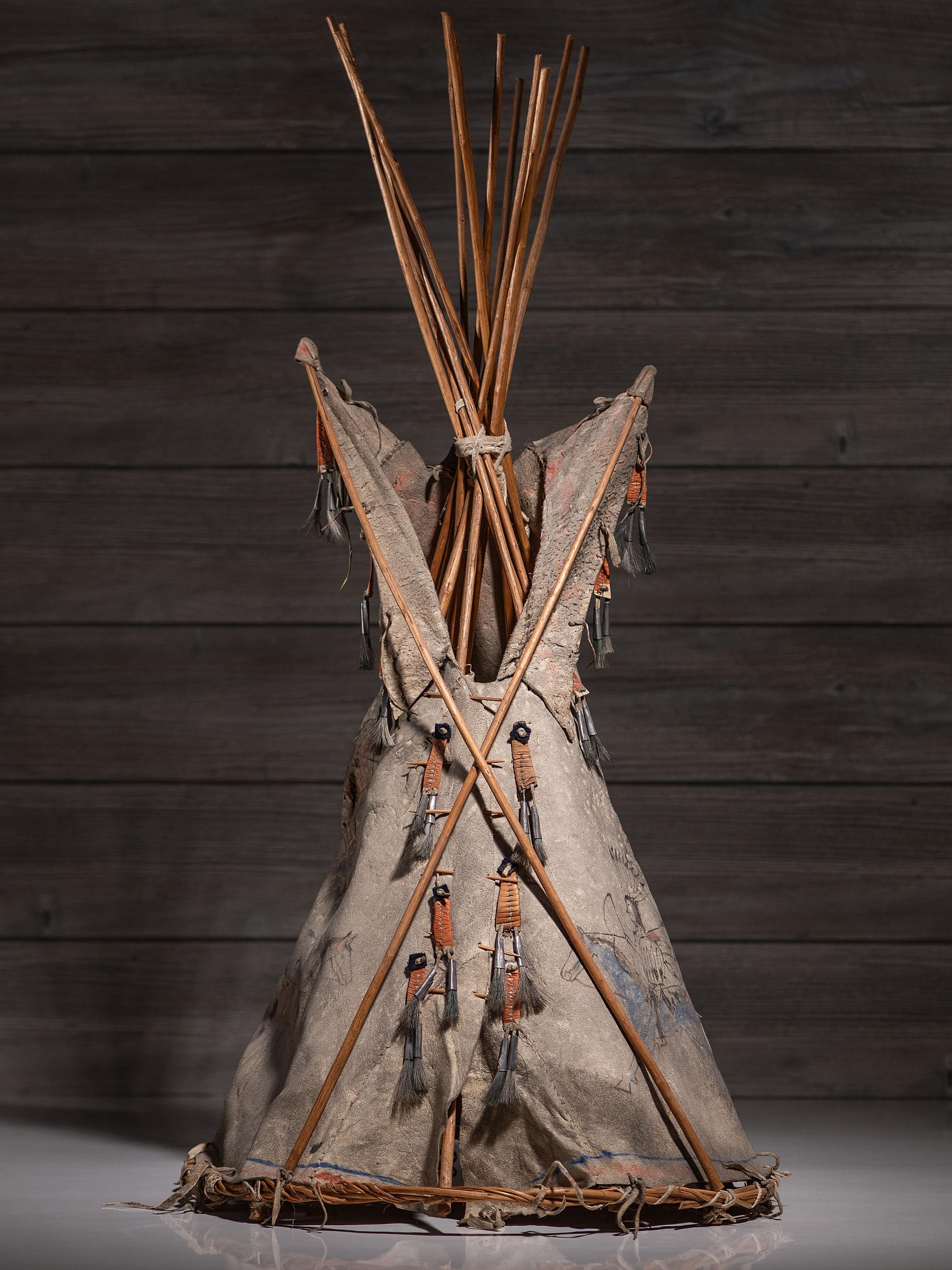 Sioux Painted Hide Model Tipi