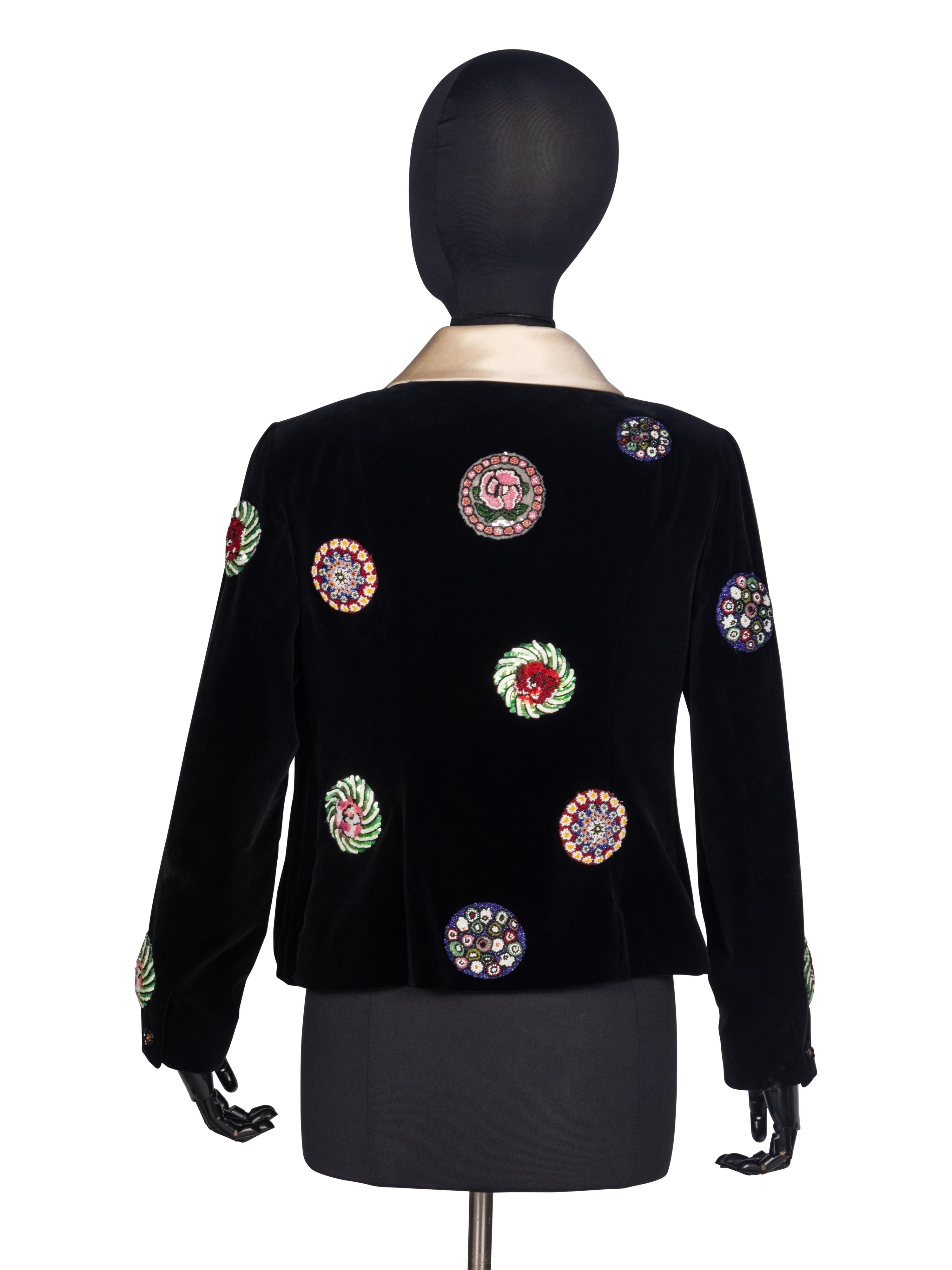 Chanel Velvet Jacket with Lesage Embroidery, 1990