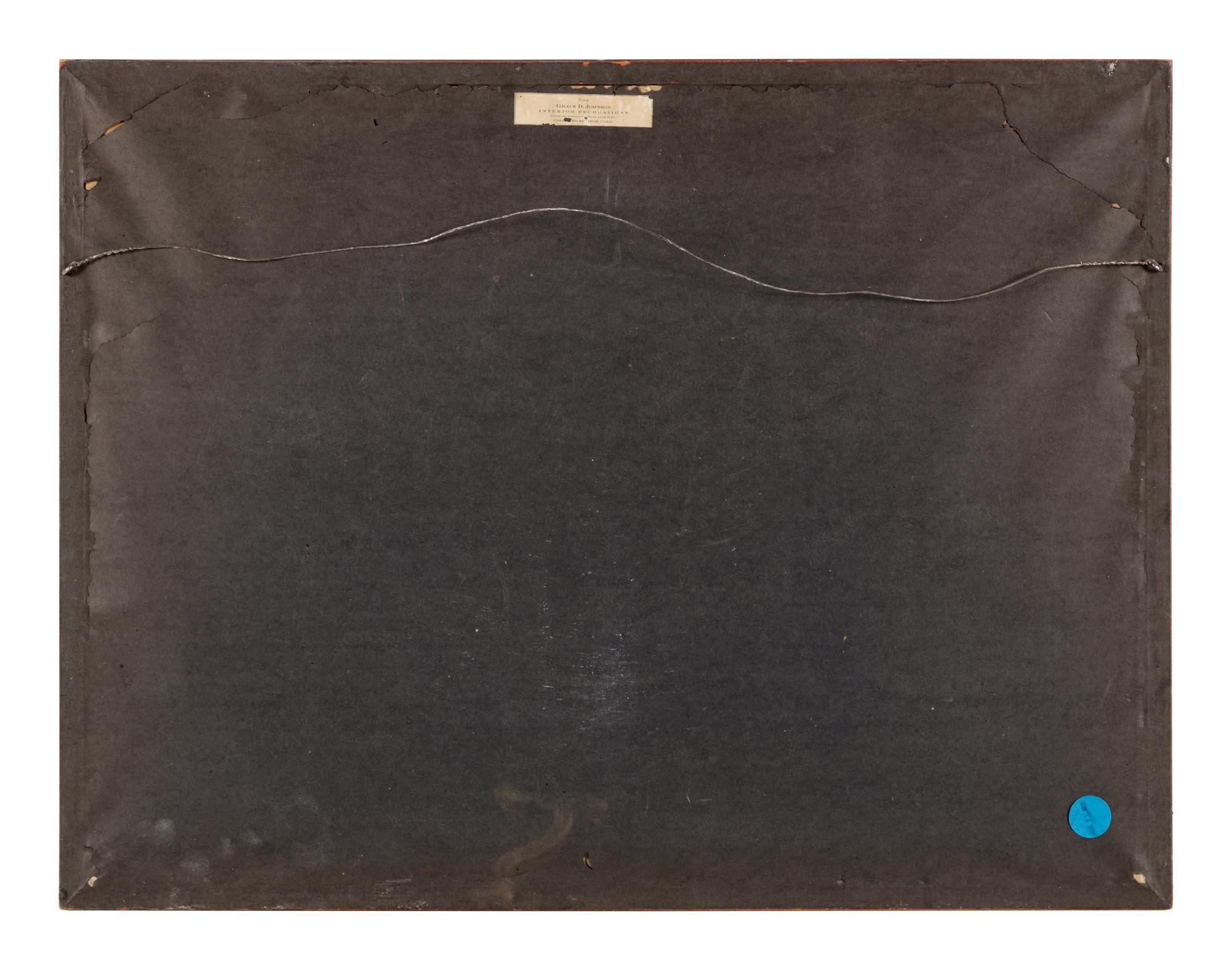 An Embroidered Silk Panel with Latin Script
