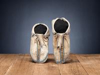 Comanche Beaded Hide Moccasins