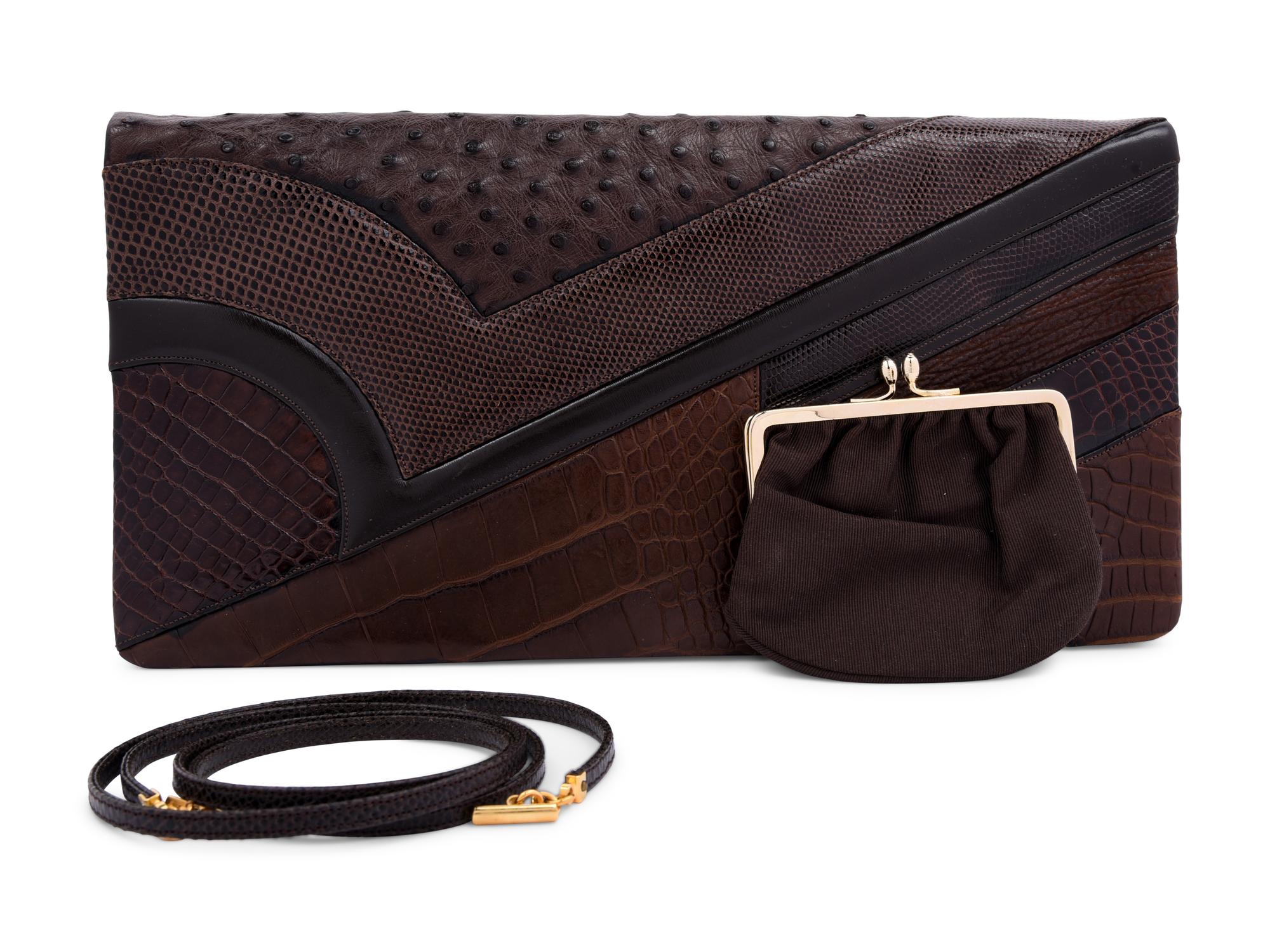 Judith Leiber Mixed Skin Clutch