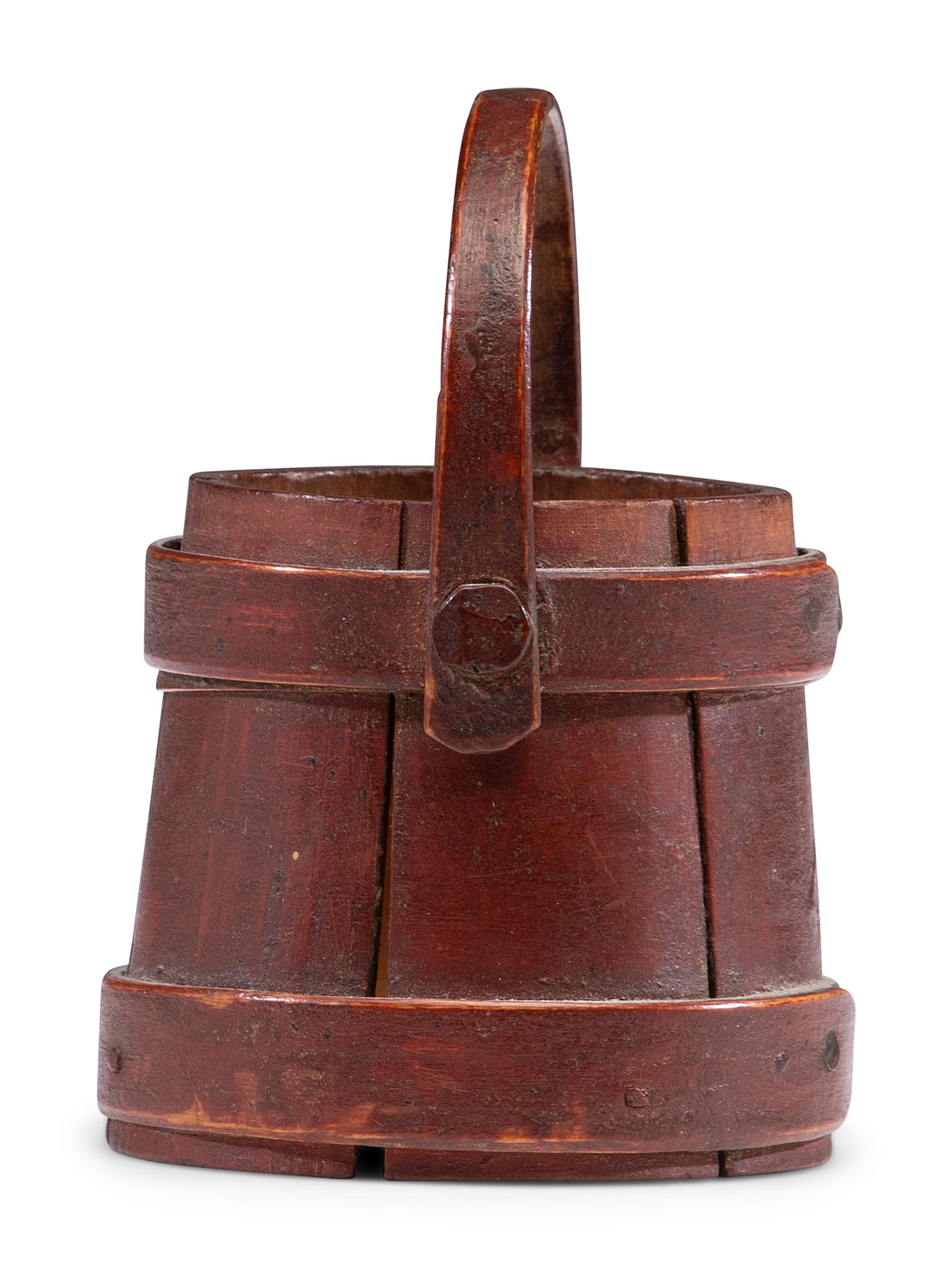 A Red Painted Miniature Firkin
