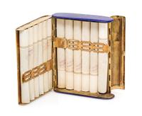 A 14 Karat Yellow Gold and Lapis Lazuli Cigarette Holder, 78.00 dwts.