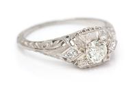 A White Gold and Diamond Ring, Circa 1925, 1.90 dwts.