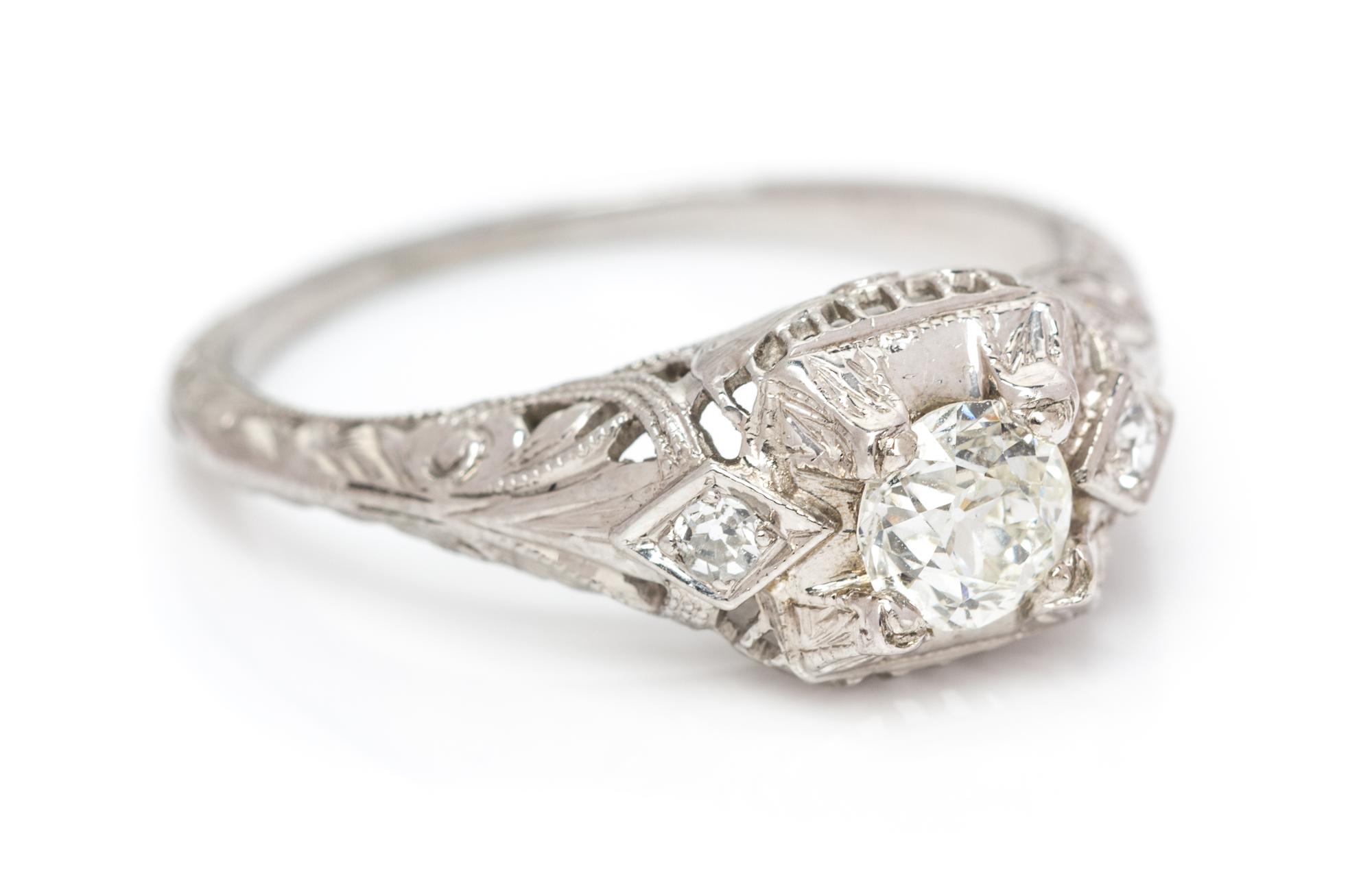 A White Gold and Diamond Ring, Circa 1925, 1.90 dwts.