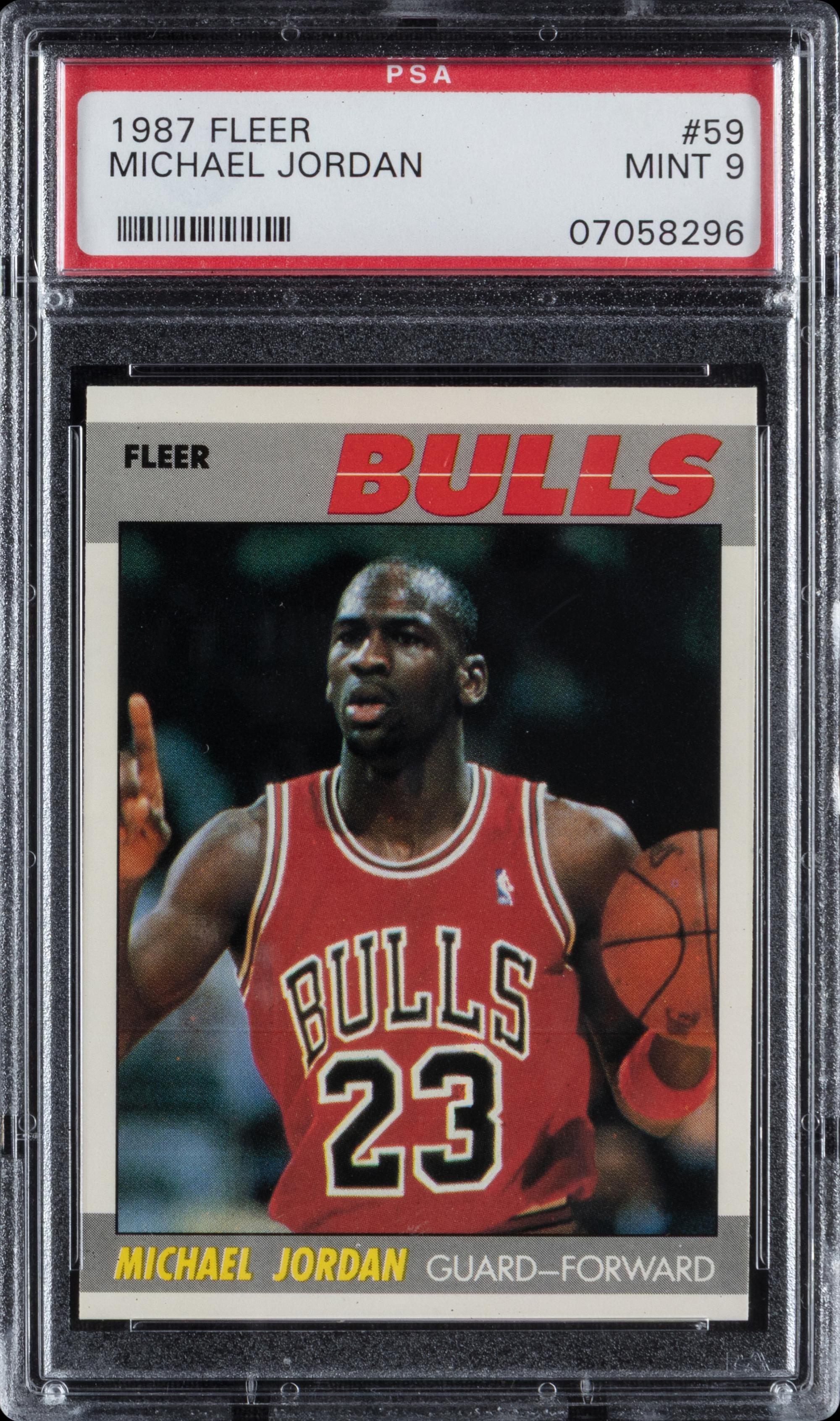 A 1987 Fleer Michael Jordan Basketball Card (PSA 9 MINT)