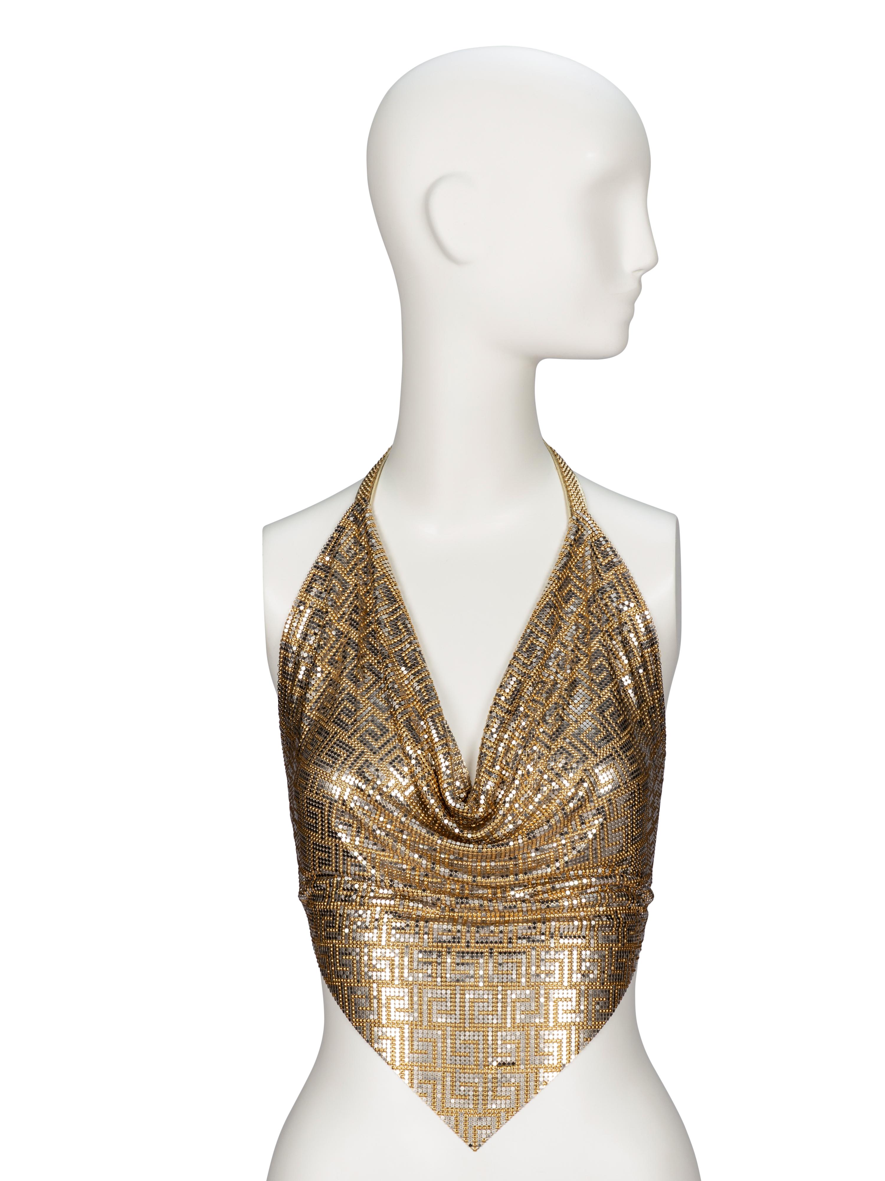 Whiting & Davis, Metal Mesh Halter Top