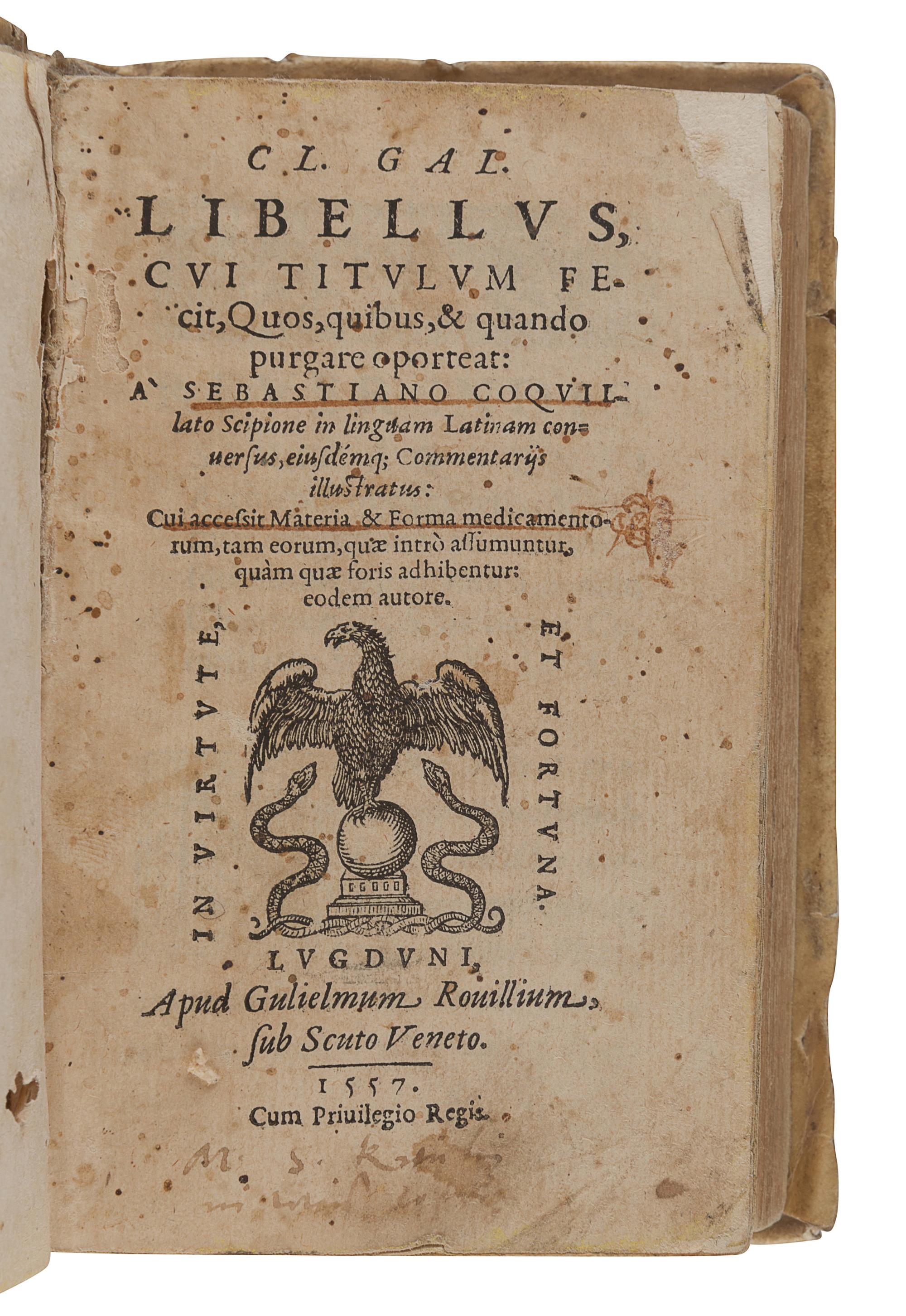 [16th CENTURY PRINTING - LYON]. A group of 3 works, comprising: