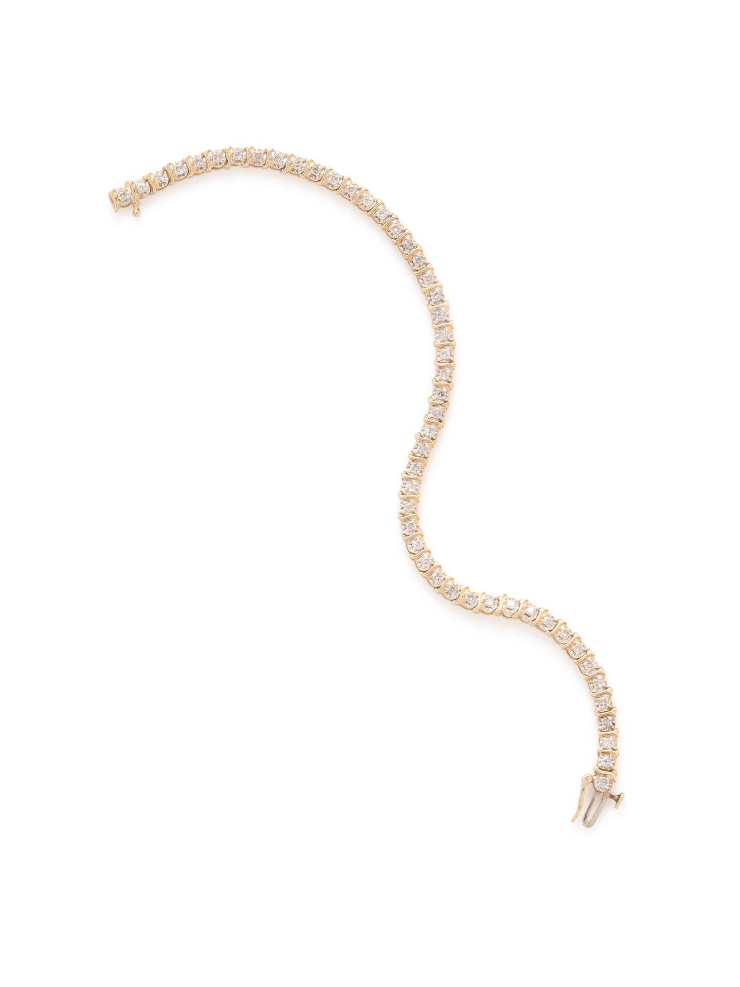 YELLOW GOLD AND DIAMOND BRACELET