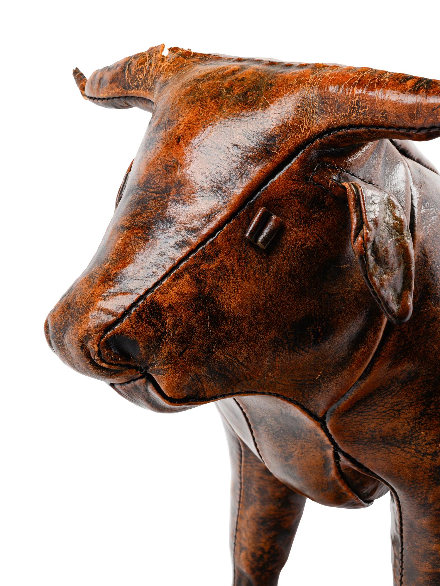 An Omersa Leather Figural Footstool