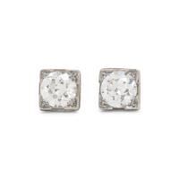 ANTIQUE, DIAMOND STUD EARRINGS
