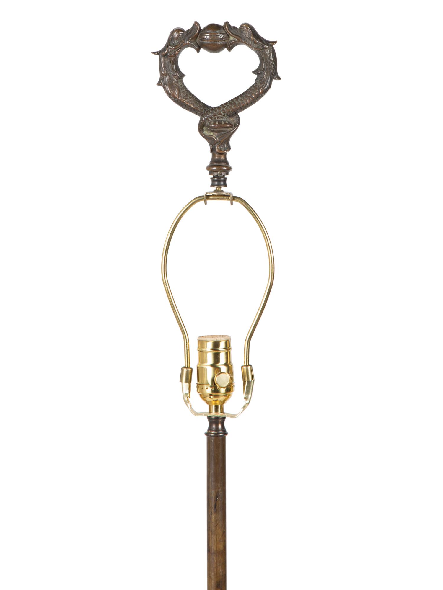 A Grand Tour Style Bronze Oil Lamp — 19TH CENTURY